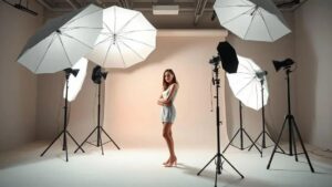 Kit de iluminação com sombrinhas difusoras para estúdio: aprenda a escolher o melhor