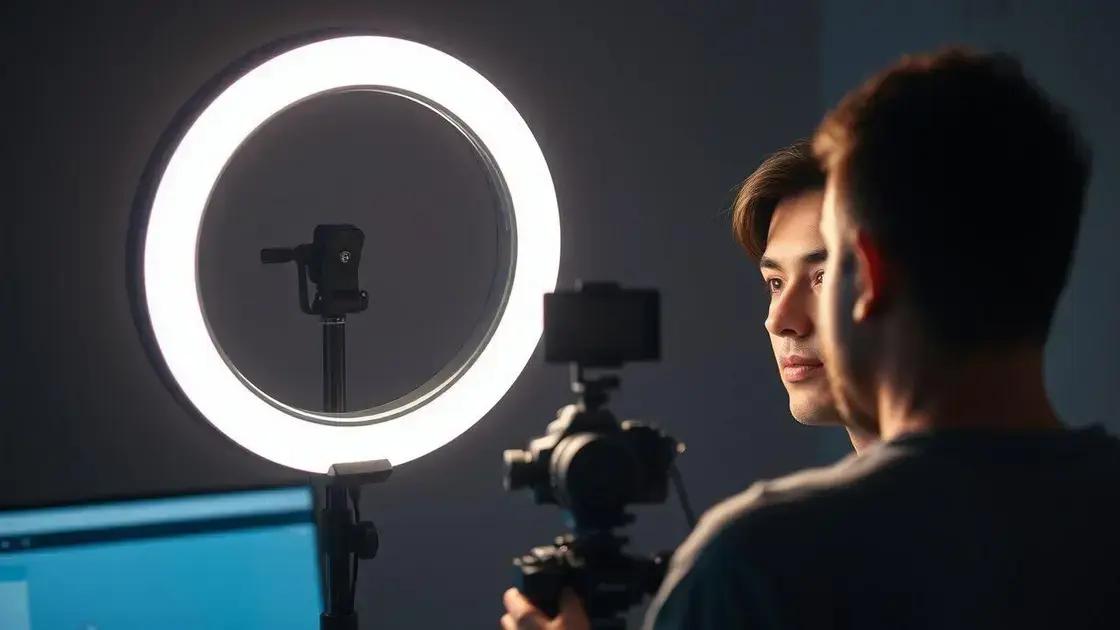 Benefícios do ring light para vídeos e fotos