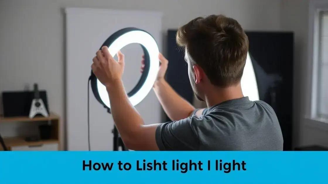 Dicas para usar seu suporte ring light