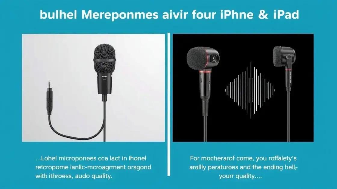 Comparação entre microfones de lapela para iPhone e iPad