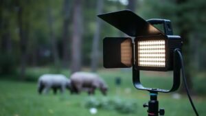 Luz de led portátil recarregável para fotografia externa: ilumine suas imagens