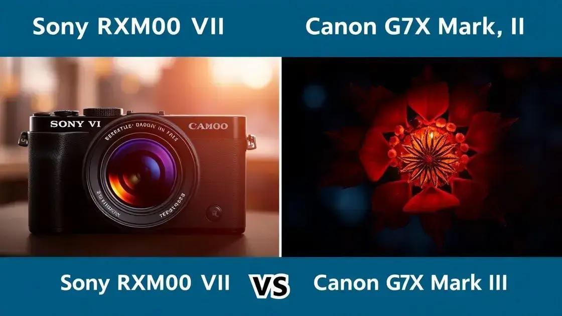 Qualidade de imagem: Sony RX100 VII vs Canon G7 X Mark III Qualidade de imagem: Sony RX100 VII vs Canon G7 X Mark III