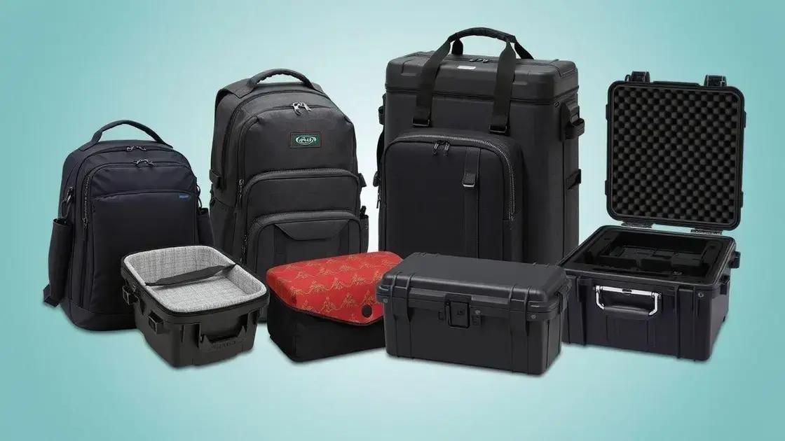 Bolsas e estojos para proteção e transporte