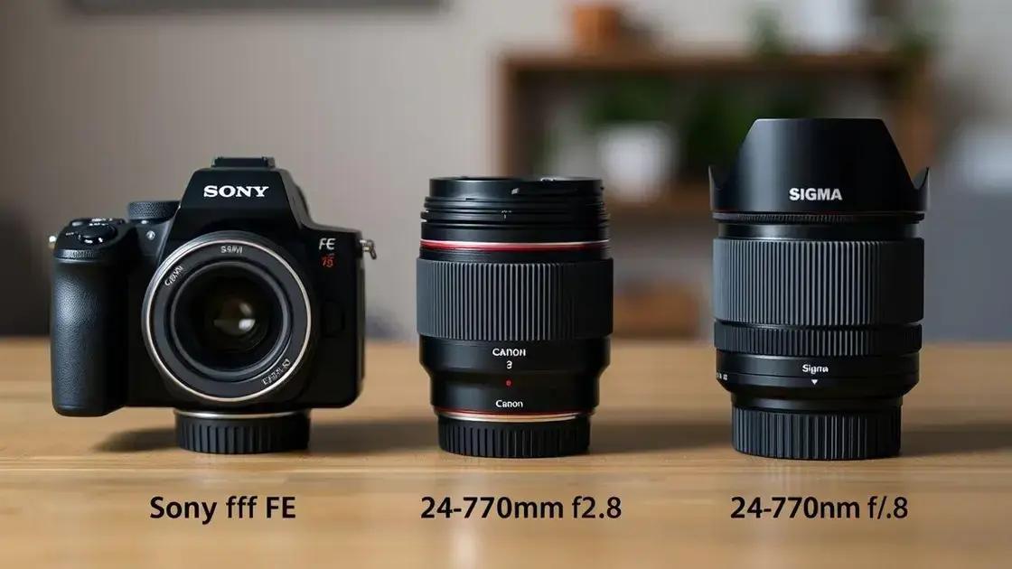 Comparação com outras lentes similares