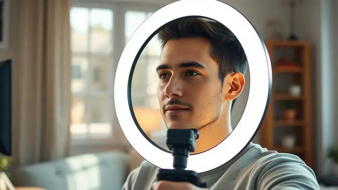 Vantagens do ring light para criadores de conteúdo