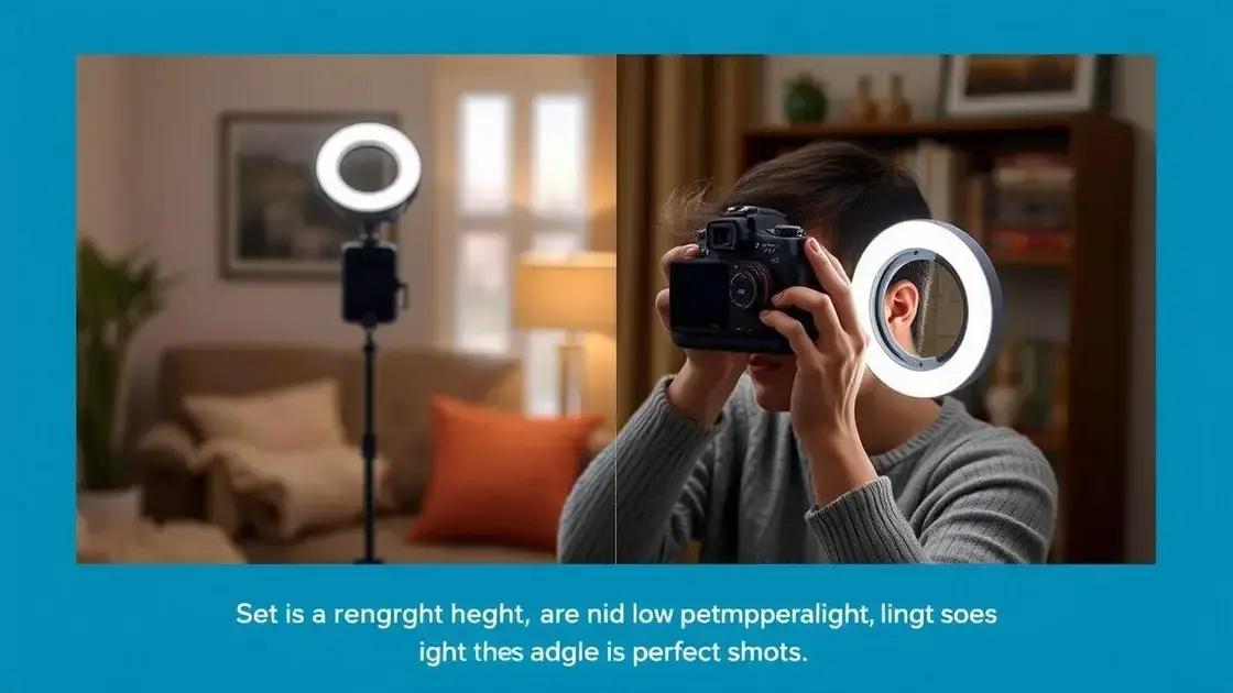 Dicas para melhorar suas fotos com ring light