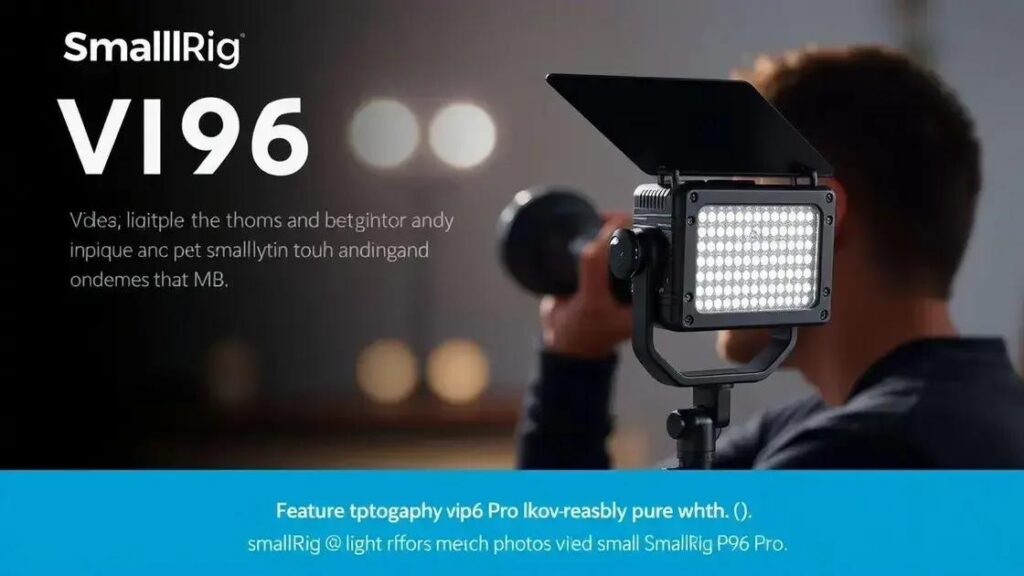 Luz de vídeo led smallrig vibe p96 pro: sua aliada na fotografia e streaming