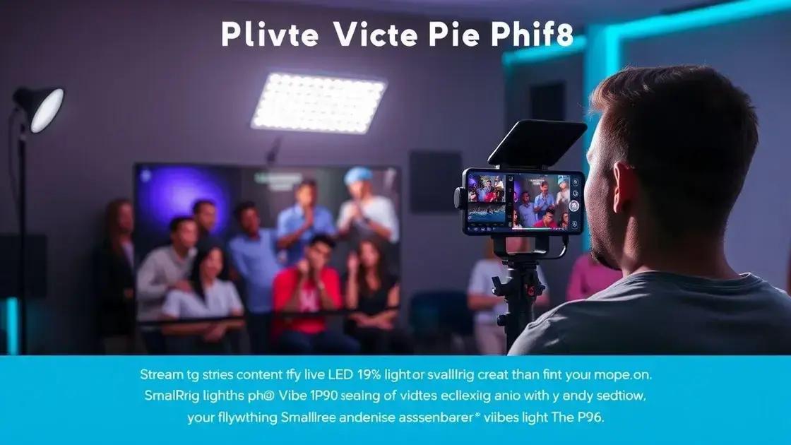 Dicas para streaming eficiente com a smallrig vibe p96 pro